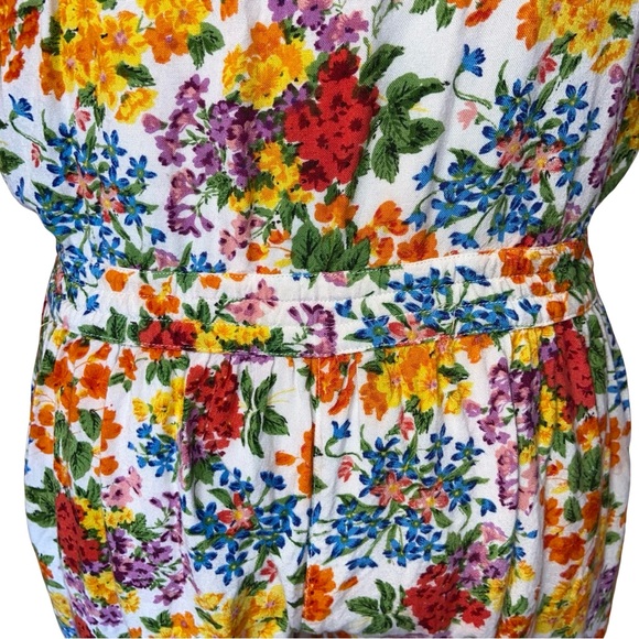 Vintage 80’s Blue Cabana Floral Romper Size Small - Picture 8 of 10